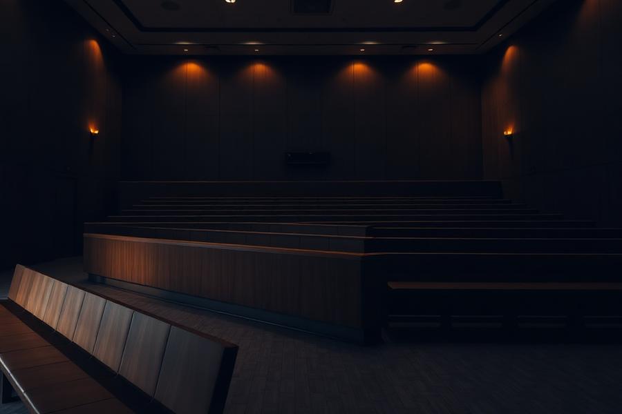 Modern courtroom interior